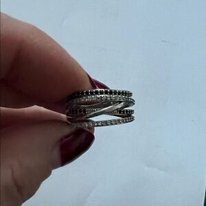 Elegant Silver-Tone Women's Ring